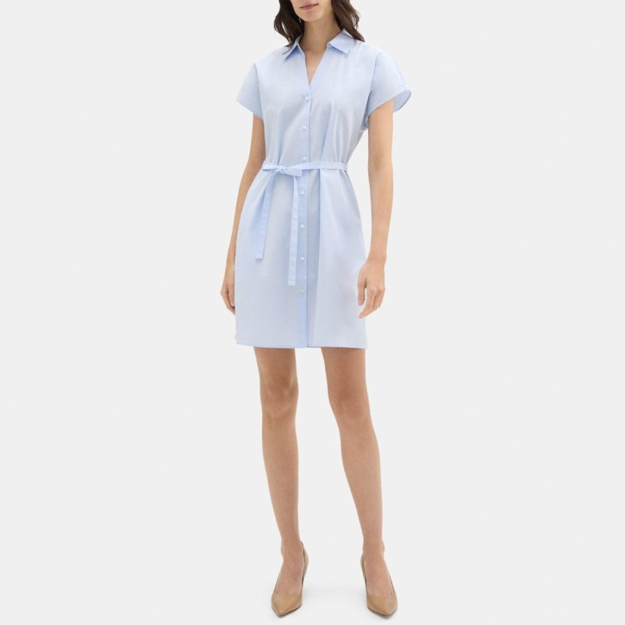 Women Theory Outlet | Dolman Sleeve Shirt Dress In Cotton Olympic