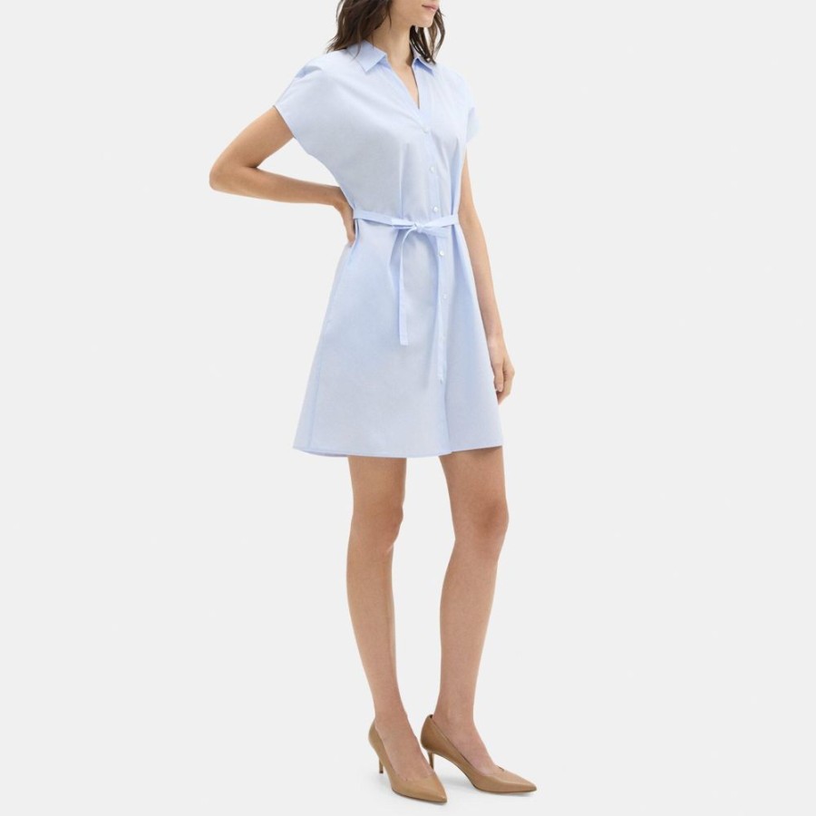 Women Theory Outlet | Dolman Sleeve Shirt Dress In Cotton Olympic