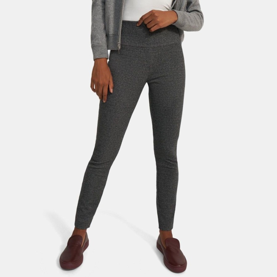 Women Theory Outlet | Yoke Legging In Marled Compact Knit