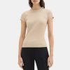 Women Theory Outlet | Tiny Tee In Ribbed Modal Cotton Sand