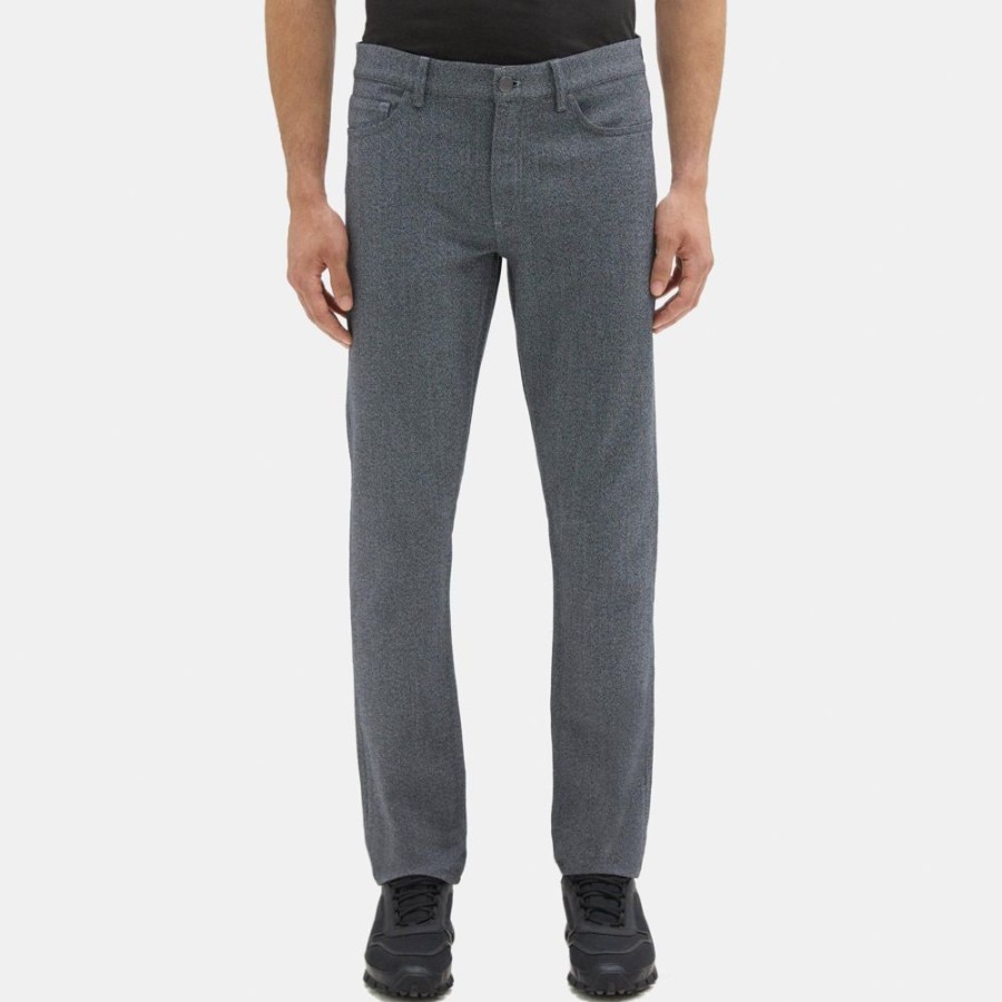 Men Theory Outlet | Five-Pocket Pant In Cotton Twill Melange Grey Multi