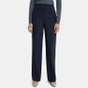 Women Theory Outlet | High-Waist Wide-Leg Pant In Stretch Wool Nocturne Navy