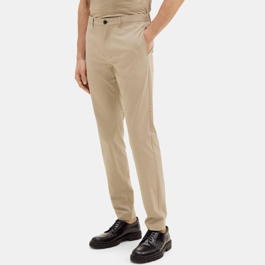 Men Theory Outlet | Classic-Fit Pant In Stretch Cotton Twill Bark