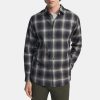 Men Theory Outlet | Standard-Fit Shirt In Cotton Flannel Black Multi