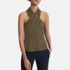 Women Theory Outlet | Twisted Halter Top In Washed Twill Willow