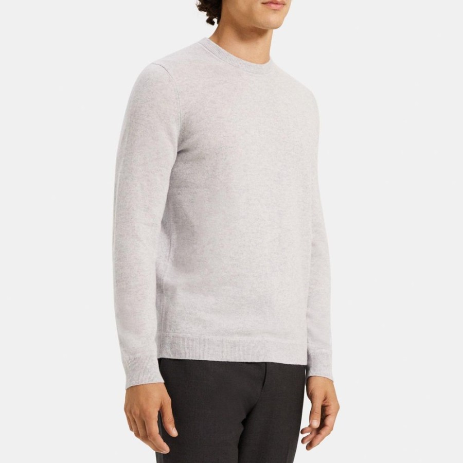 Men Theory Outlet | Crewneck Sweater In Cashmere Whale Grey