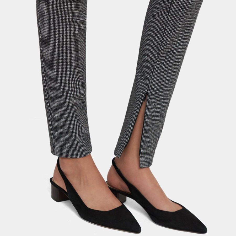 Women Theory Outlet | Skinny Legging In Houndstooth Ponte Multi