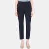 Women Theory Outlet | Slim Cropped Pull-On Pant In Crepe Deep Navy