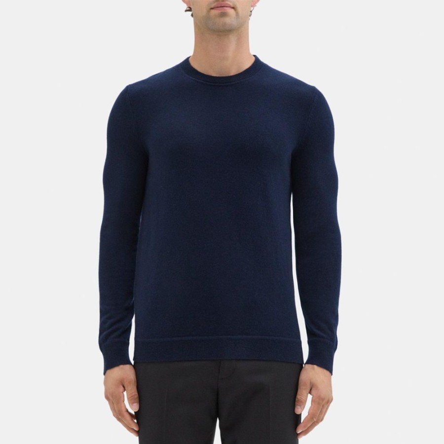 Men Theory Outlet | Crewneck Sweater In Cashmere Baltic