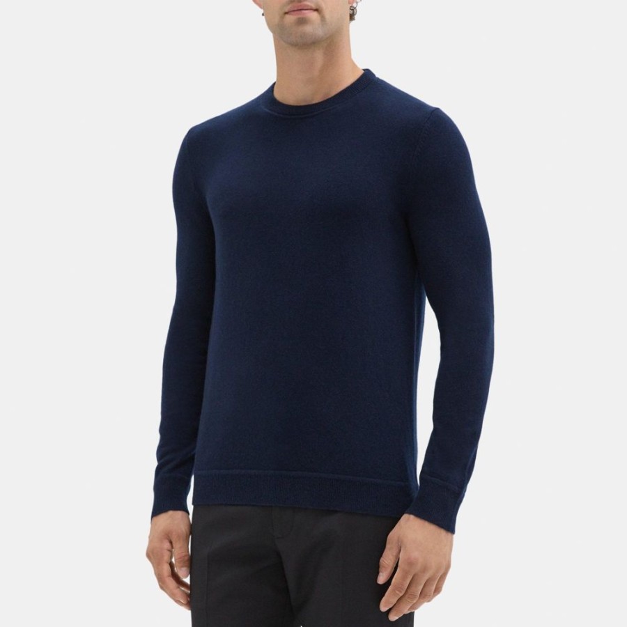 Men Theory Outlet | Crewneck Sweater In Cashmere Baltic