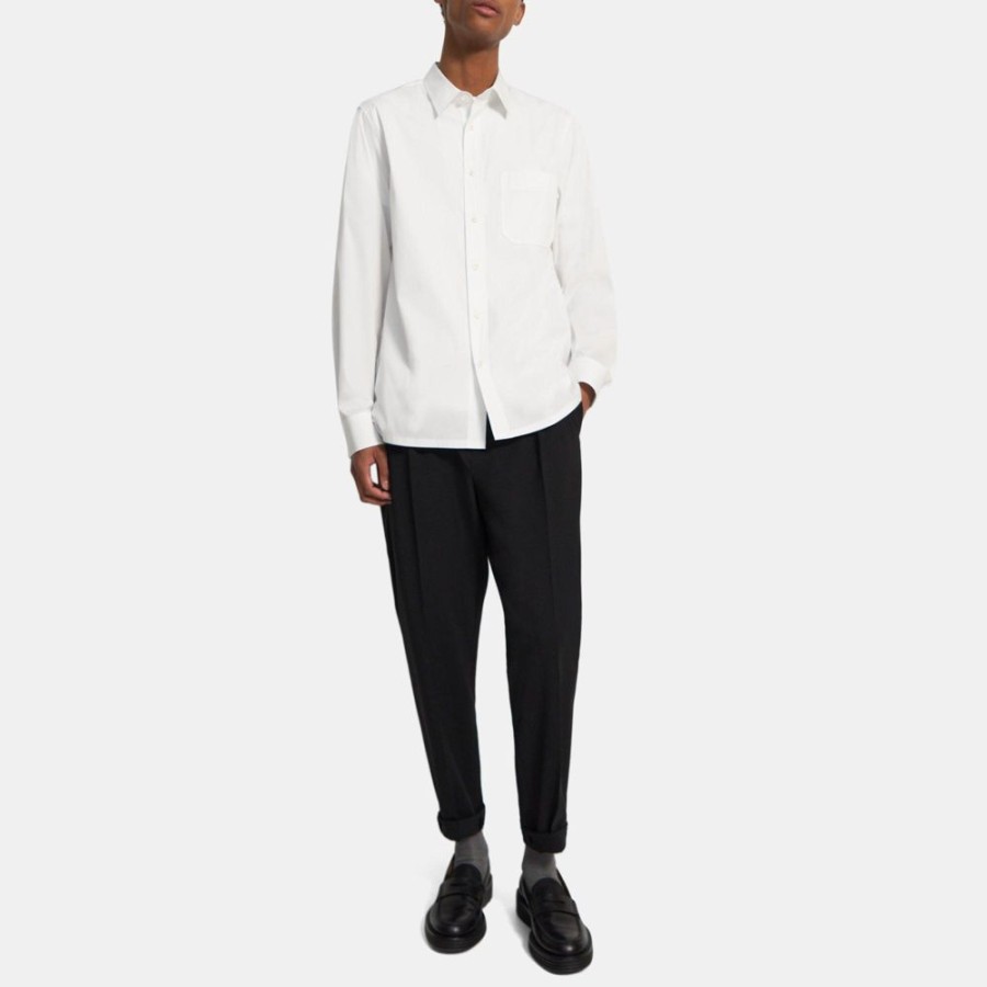 Men Theory Outlet | Stretch Cotton Shirt White