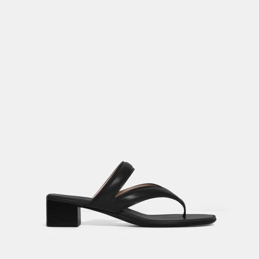 Women Theory Outlet | Belted Sandal In Leather Black