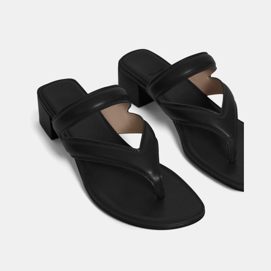 Women Theory Outlet | Belted Sandal In Leather Black