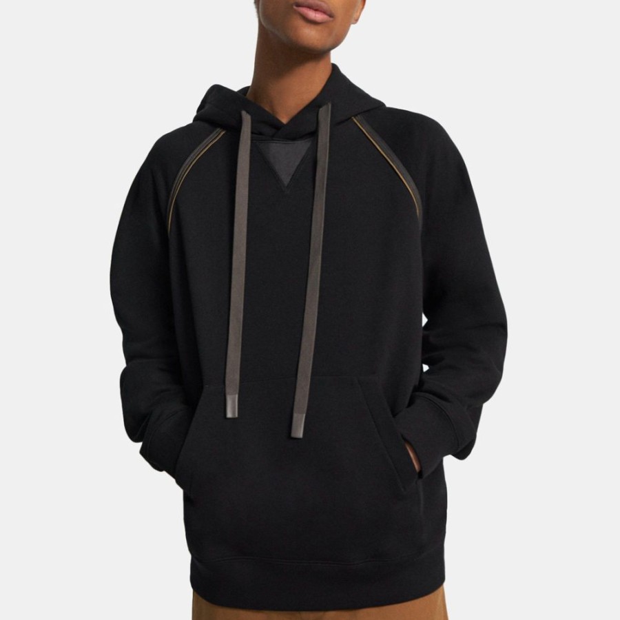 Men Theory Outlet | Cotton Terry Hoodie Black