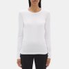 Women Theory Outlet | Long-Sleeve Tee In Stretch Cotton White