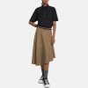 Women Theory Outlet | Asymmetrical Wool-Viscose Skirt Dark Beige