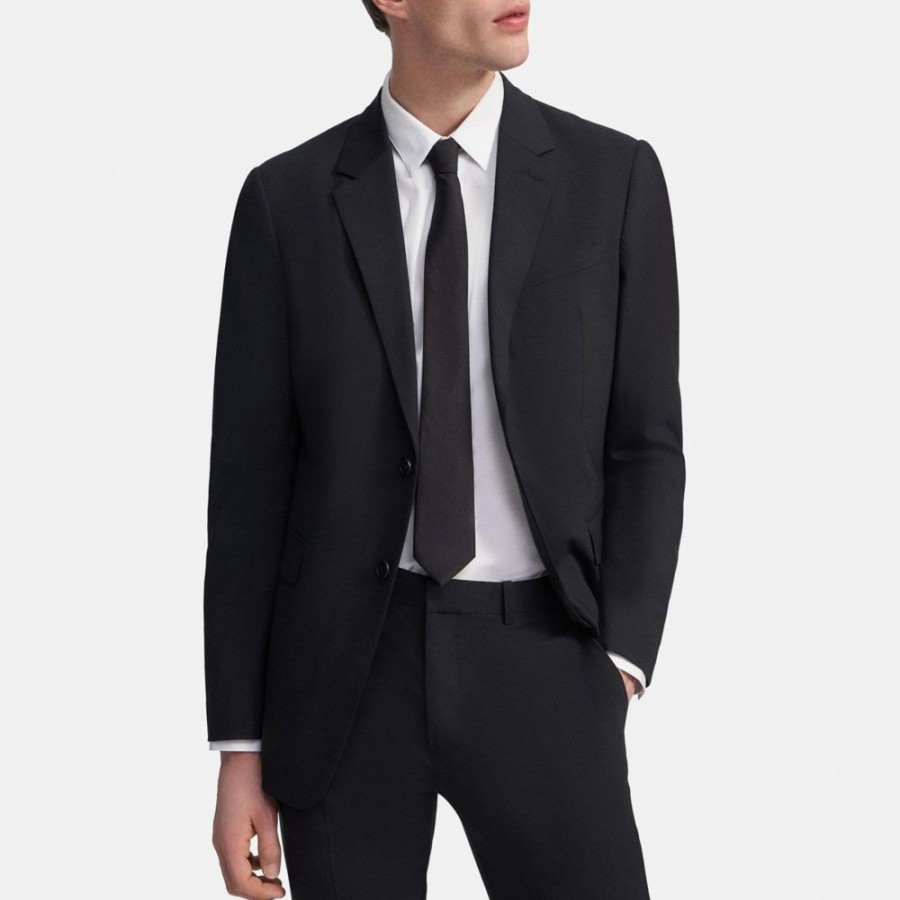 Men Theory Outlet | Structured Blazer In Stretch Wool Black