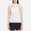 Women Theory Outlet | Twisted Tank In Viscose White