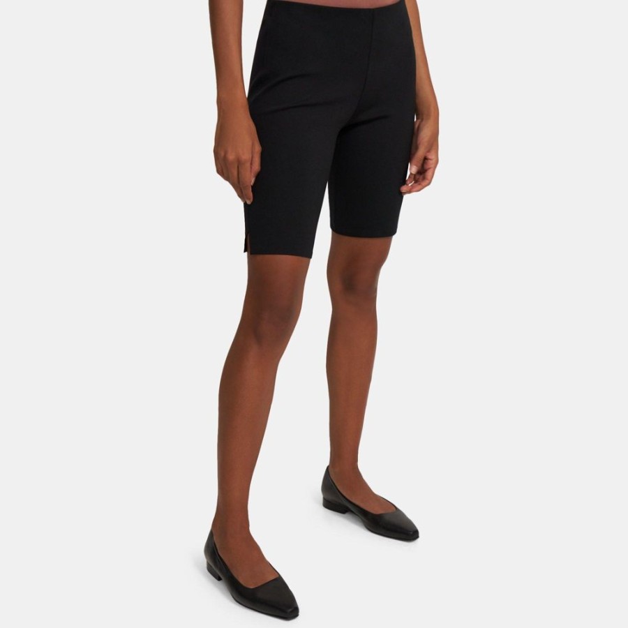 Women Theory Outlet | Biker Short In Scuba Black