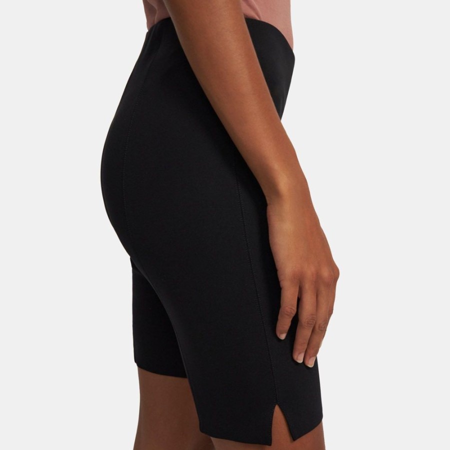 Women Theory Outlet | Biker Short In Scuba Black