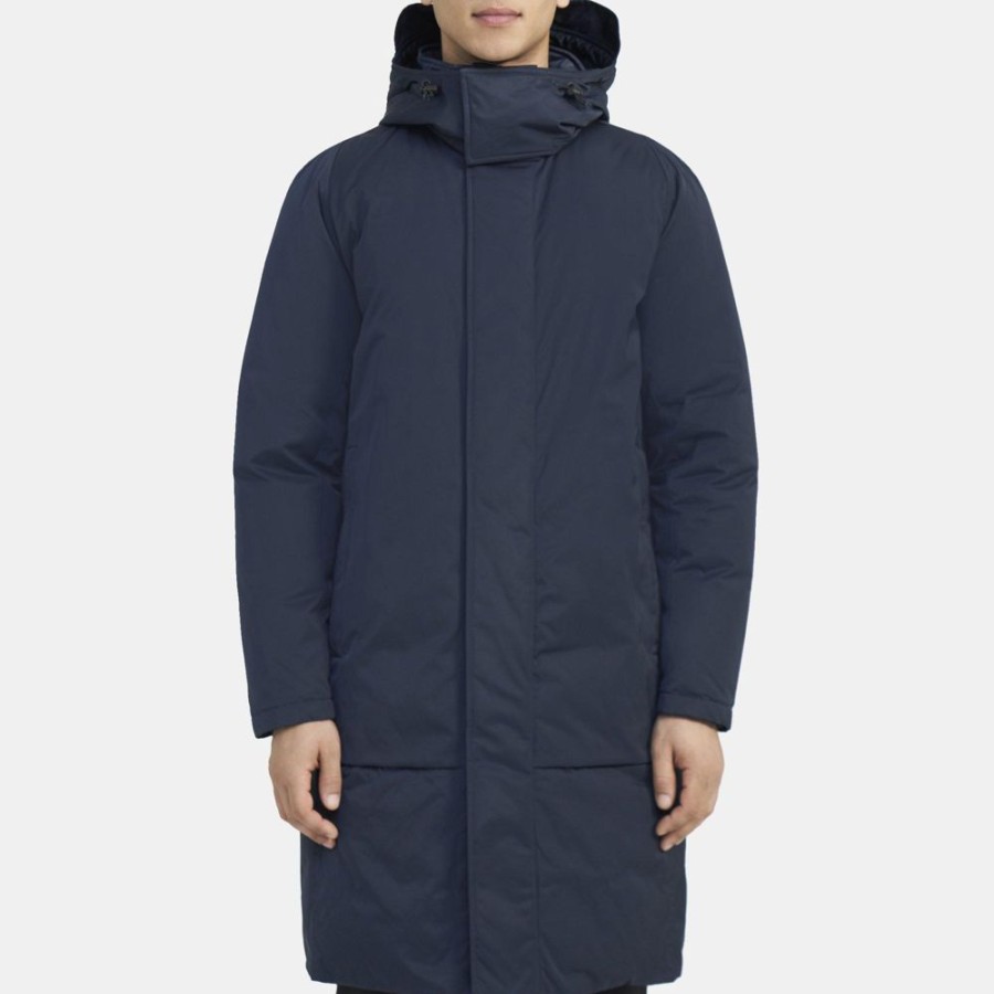 Men Theory Outlet | Parka In Technical Twill Eclipse