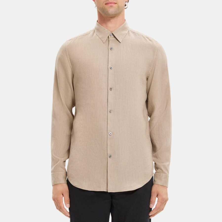 Men Theory Outlet | Standard-Fit Shirt In Linen