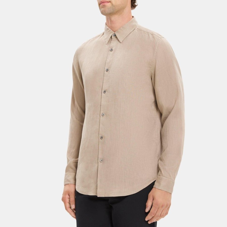 Men Theory Outlet | Standard-Fit Shirt In Linen