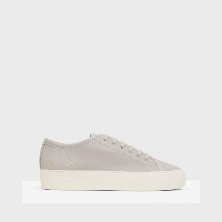 Women Theory Outlet | Common Projects Women'S Tournament Low-Top Super Platform Sneakers Grey