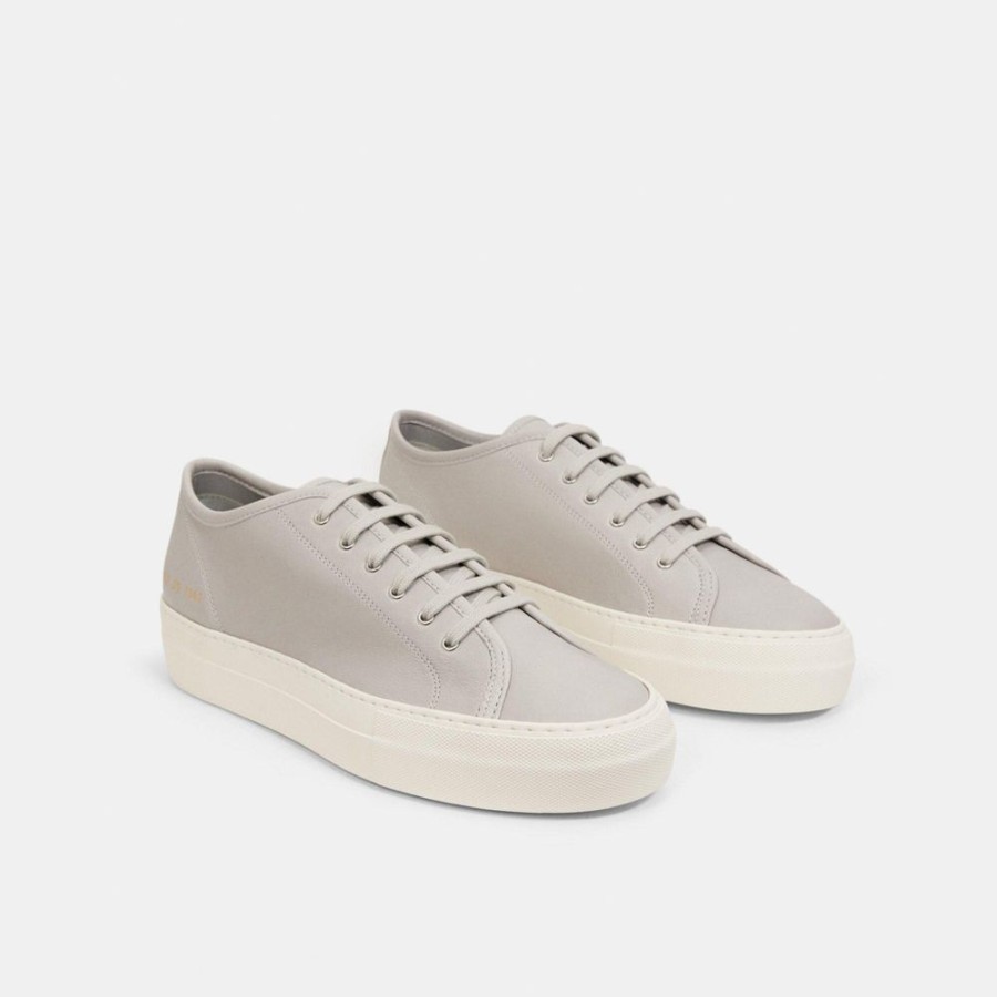 Women Theory Outlet | Common Projects Women'S Tournament Low-Top Super Platform Sneakers Grey