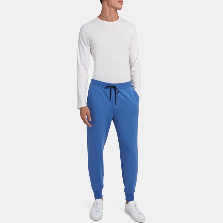 Men Theory Outlet | Essential Sweatpant In Cloud Fleece Cornflower