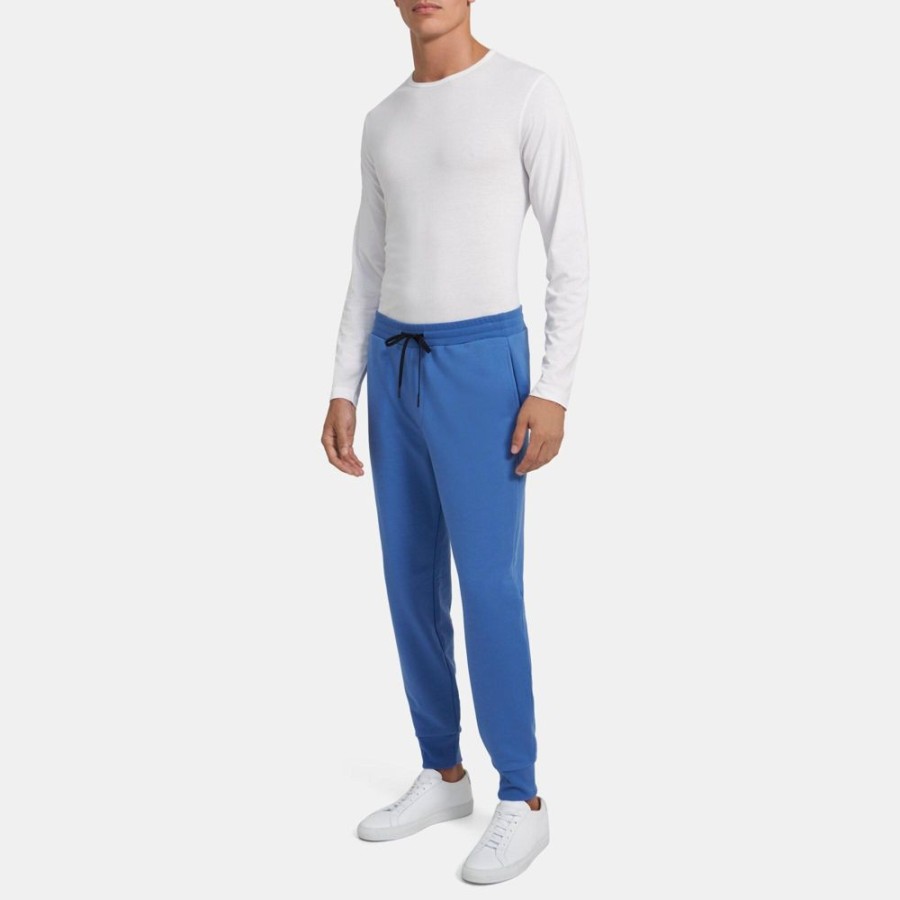 Men Theory Outlet | Essential Sweatpant In Cloud Fleece Cornflower