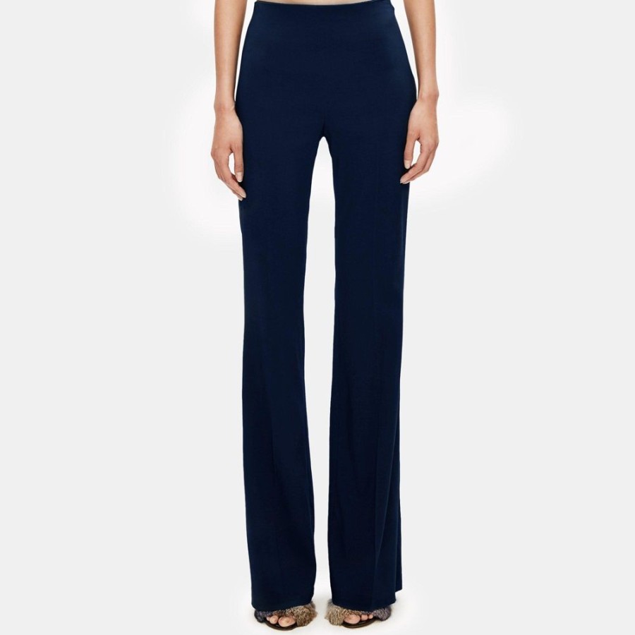 Women Theory Outlet | Flared Pant In Crepe Deep Navy