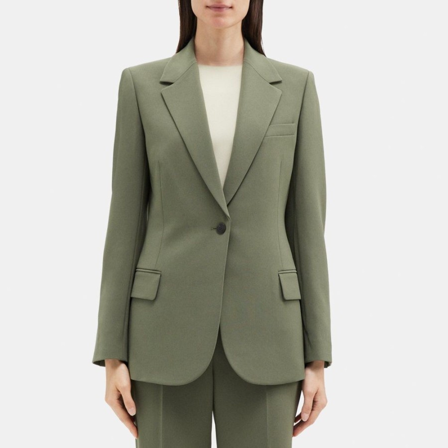 Women Theory Outlet | Fitted Blazer In Crepe