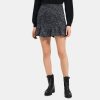 Women Theory Outlet | Diagonal Mini Skirt In Wool-Blend Tweed Blue Multi