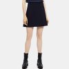 Women Theory Outlet | Mini Skirt In Crepe Deep Navy