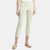 Women Theory Outlet | Slim Cropped Pull-On Pant In Stretch Linen Mint