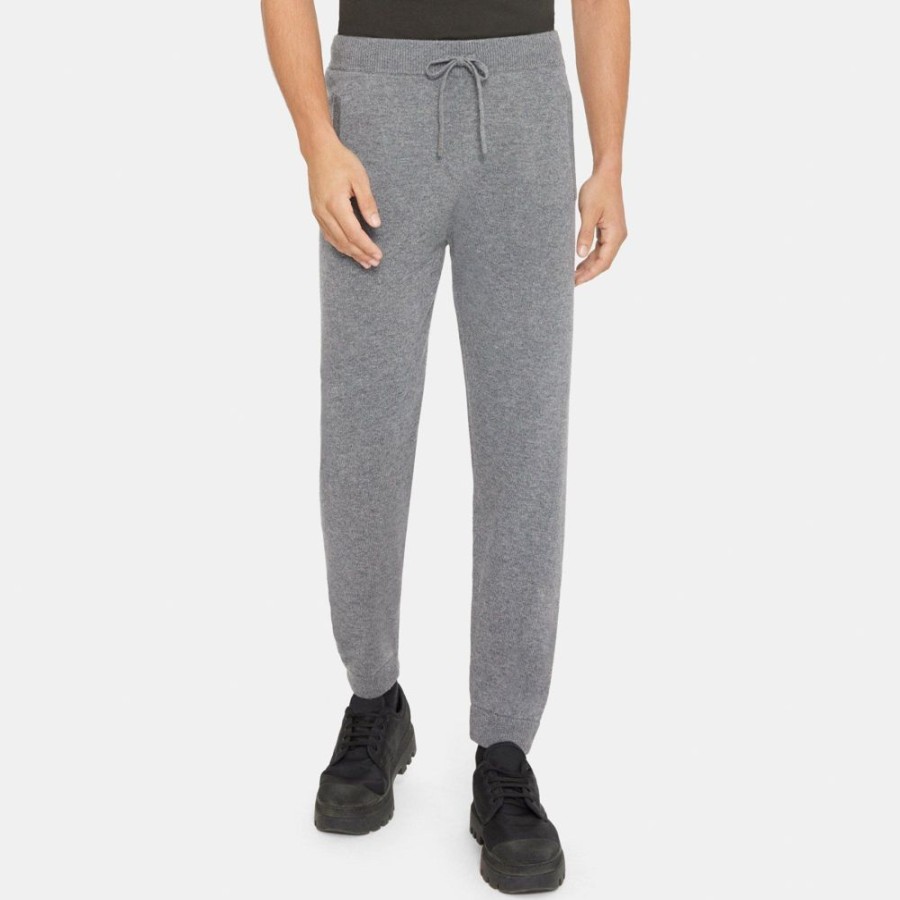 Men Theory Outlet | Lounge Pant In Wool-Cashmere Derby Grey