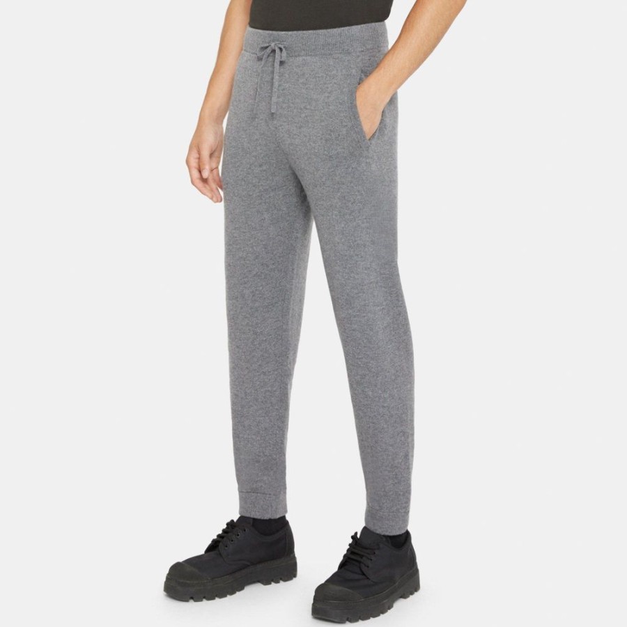 Men Theory Outlet | Lounge Pant In Wool-Cashmere Derby Grey