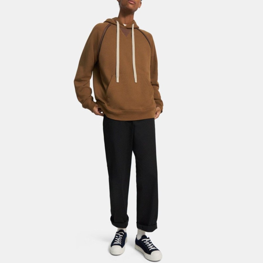 Men Theory Outlet | Cotton Terry Hoodie Brass