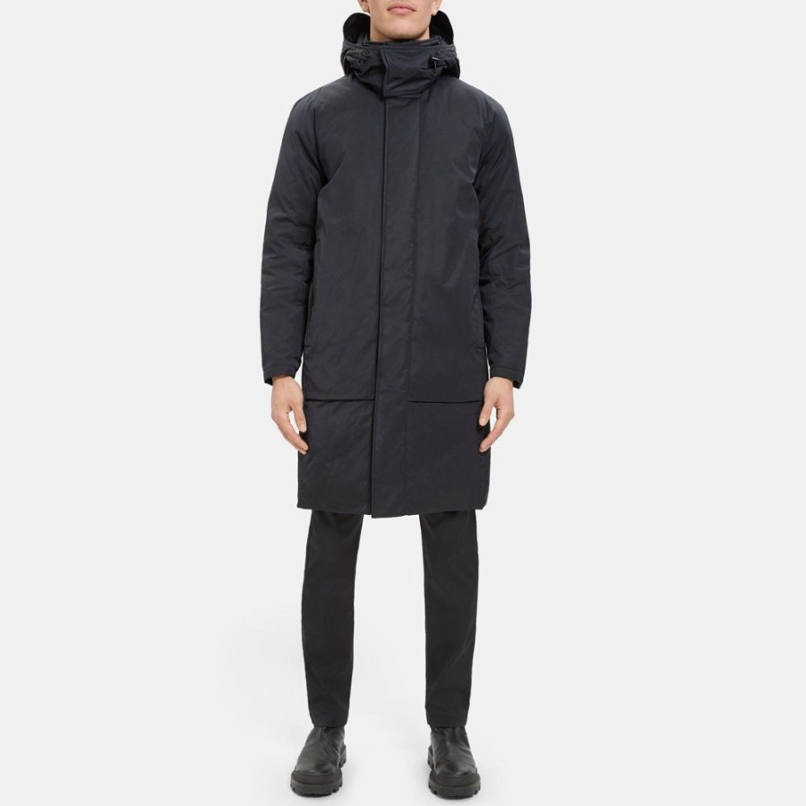 Men Theory Outlet | Parka In Technical Twill Black