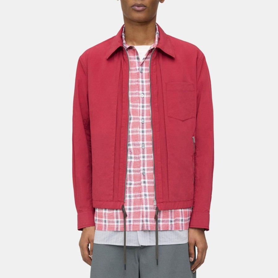 Men Theory Outlet | Coach Jacket In Nylon Ruby