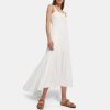 Women Theory Outlet | Tie-Back Dress In Stretch Linen White