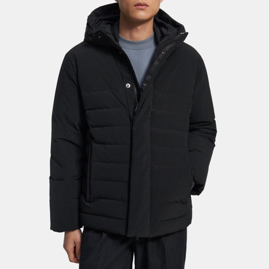 Men Theory Outlet | Puffer Jacket In Paper Nylon Black