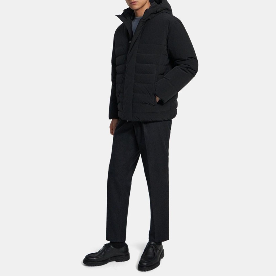 Men Theory Outlet | Puffer Jacket In Paper Nylon Black