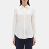 Women Theory Outlet | Relaxed Shirt In Silk Georgette Ivory