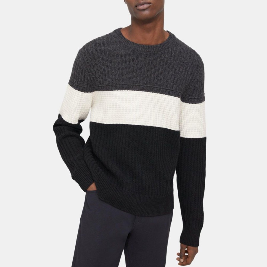 Men Theory Outlet | Crewneck Sweater In Wool-Cashmere Pestle Mel Multi