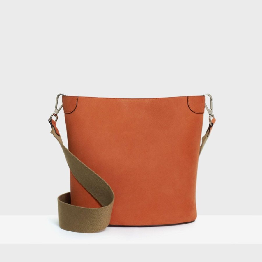 Women Theory Outlet | Bucket Bag In Nubuck Leather Light Copper