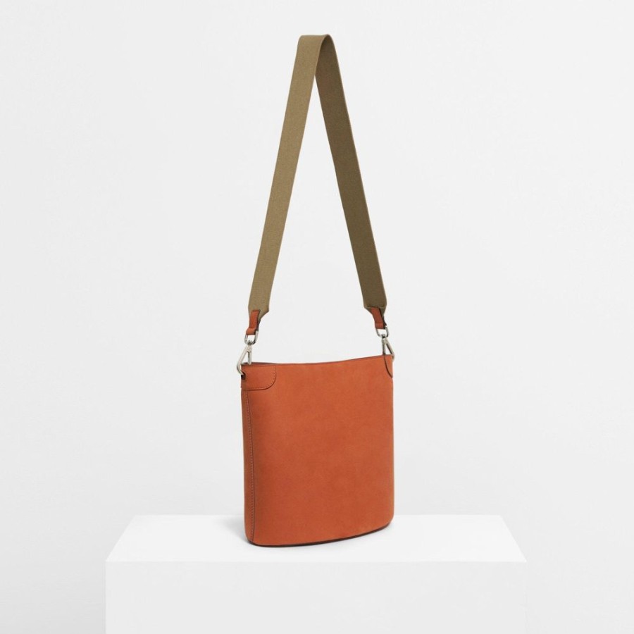 Women Theory Outlet | Bucket Bag In Nubuck Leather Light Copper