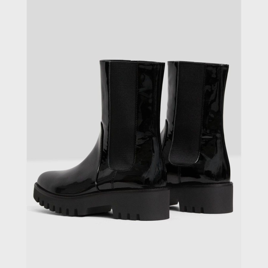 Women Theory Outlet | Chelsea Boot In Patent Leather Black