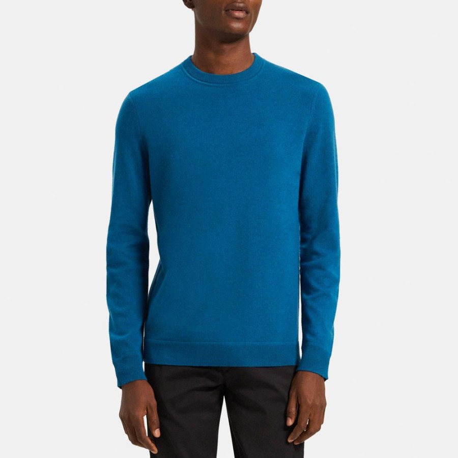 Men Theory Outlet | Crewneck Sweater In Cashmere Peacock